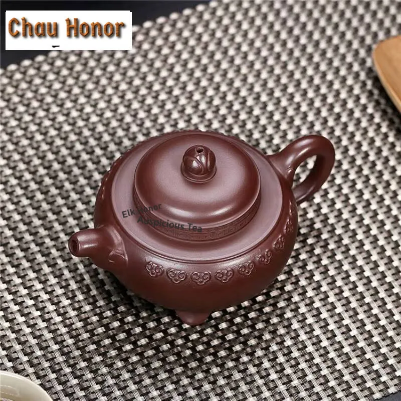 330ml Elegant Yixing Purple Clay Teapots Famous Artists Handmade Pot Raw Ore Mud Kettle Chinese Zisha Tea Set Teaware Collection