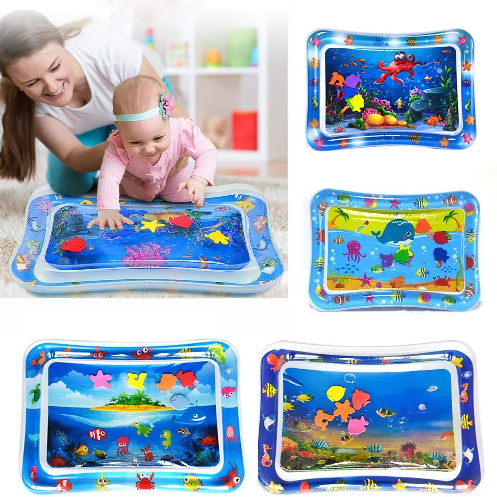 

Baby Toy Summer Toys Early Education Developing Sea Animal Print Inflatable Cushion Water Play Mats Baby Water Mat