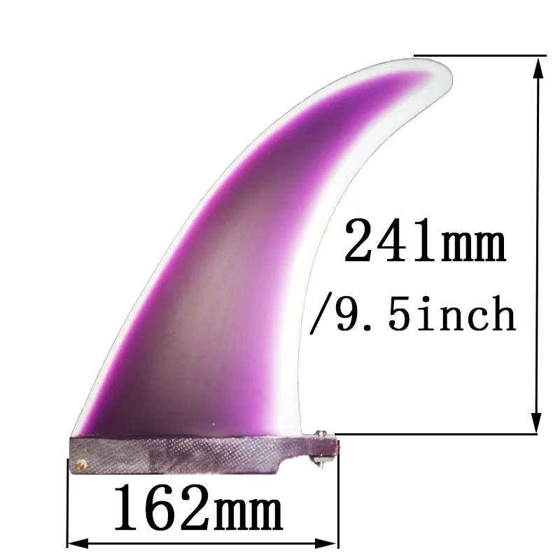BiLong FCS Surfboard Fins 8.5-9.5inch Fiberglass SUP Paddle Board Longboard Fin Single US Box Center Fin Inflated Board surfing