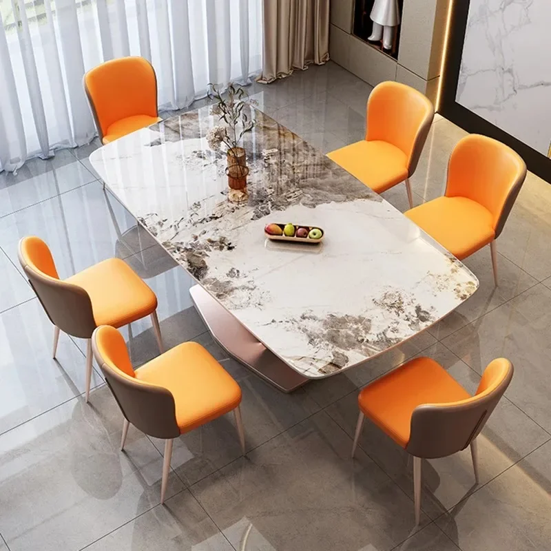 

Luxury Dinning Table Kitchen Marble Balcony Dinner Dinner Table Coffee Mesa Lateral Dining Room Table And Chairs Set