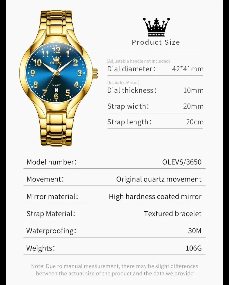 OLEVS 3650 Men's Watch Number Scale Classic Quartz Watch For Men Stainless Steel Waterproof Luminous Date Luxury Male Wristwatch