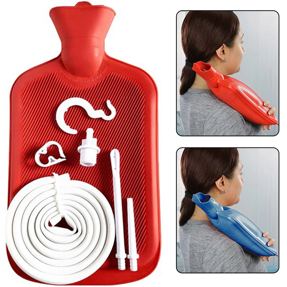 Reusabl Enema Bag Kit 2L Silicone Hot Water Bag Home Use Cleansing ...