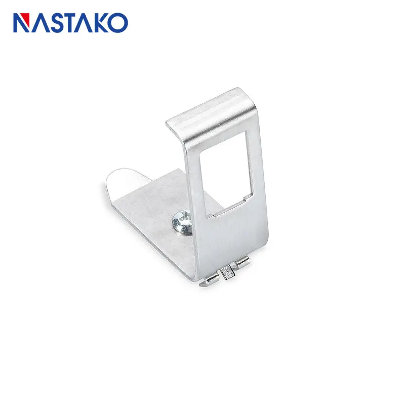 NASTAKO 1-Port RJ45 Keystone Jack Holder for 35MM DIN Rail Electrical Distribution Box Metal Mounting DIN-Rail Adapter