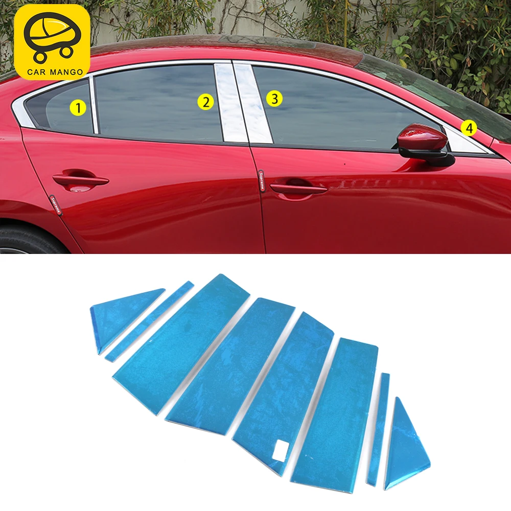 

CarMango для Mazda 3/Axela BP 2020-2023 автомобильные аксессуары оконная отделка рамка металлическая наклейка нержавеющая внешняя хромированная формовка