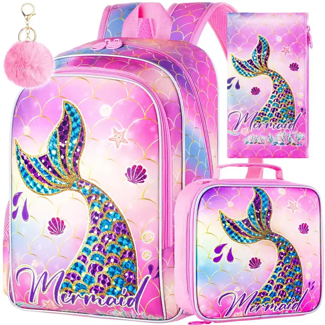 Mermaid Little Girl Travel Suitcase VLIVE Kids Luggage For Girls