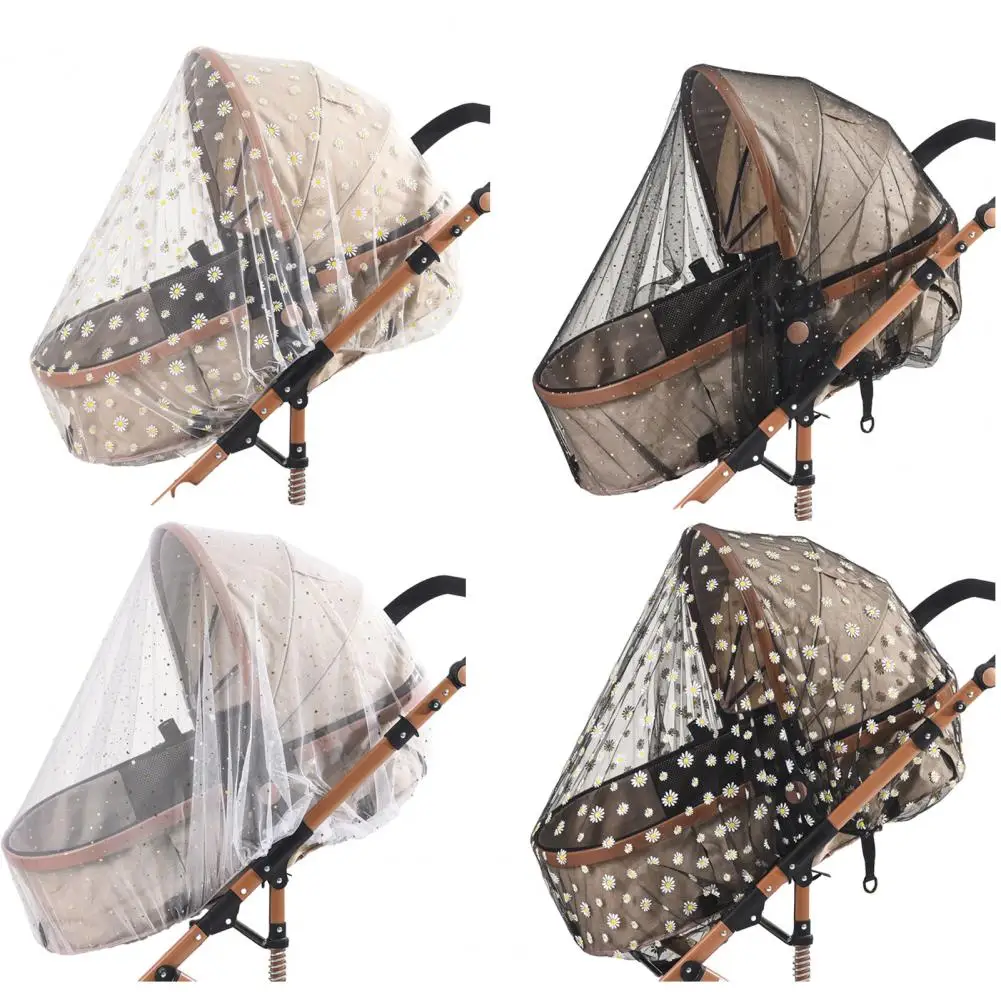 

Baby Carriage Mosquito Net Full Cover Printed Cart Mosquito Net with Increased Encryption Baby Umbrella For Stroller Pushchair