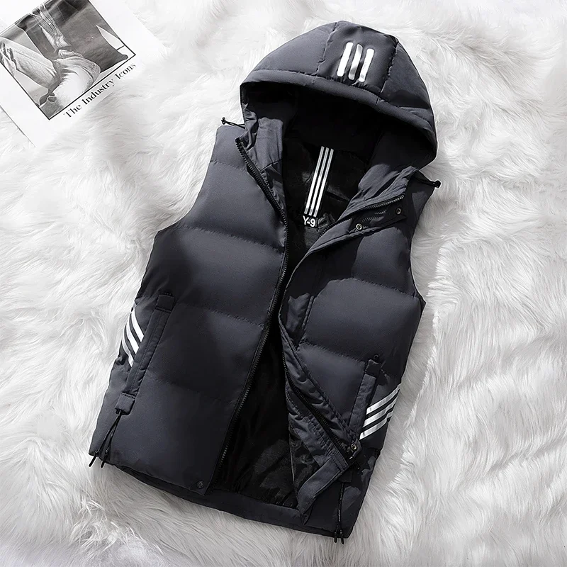 Winter Fashionable Casual Hooded Down Vest Versatile Comfortable Breathable Casual and Warm Down Vest