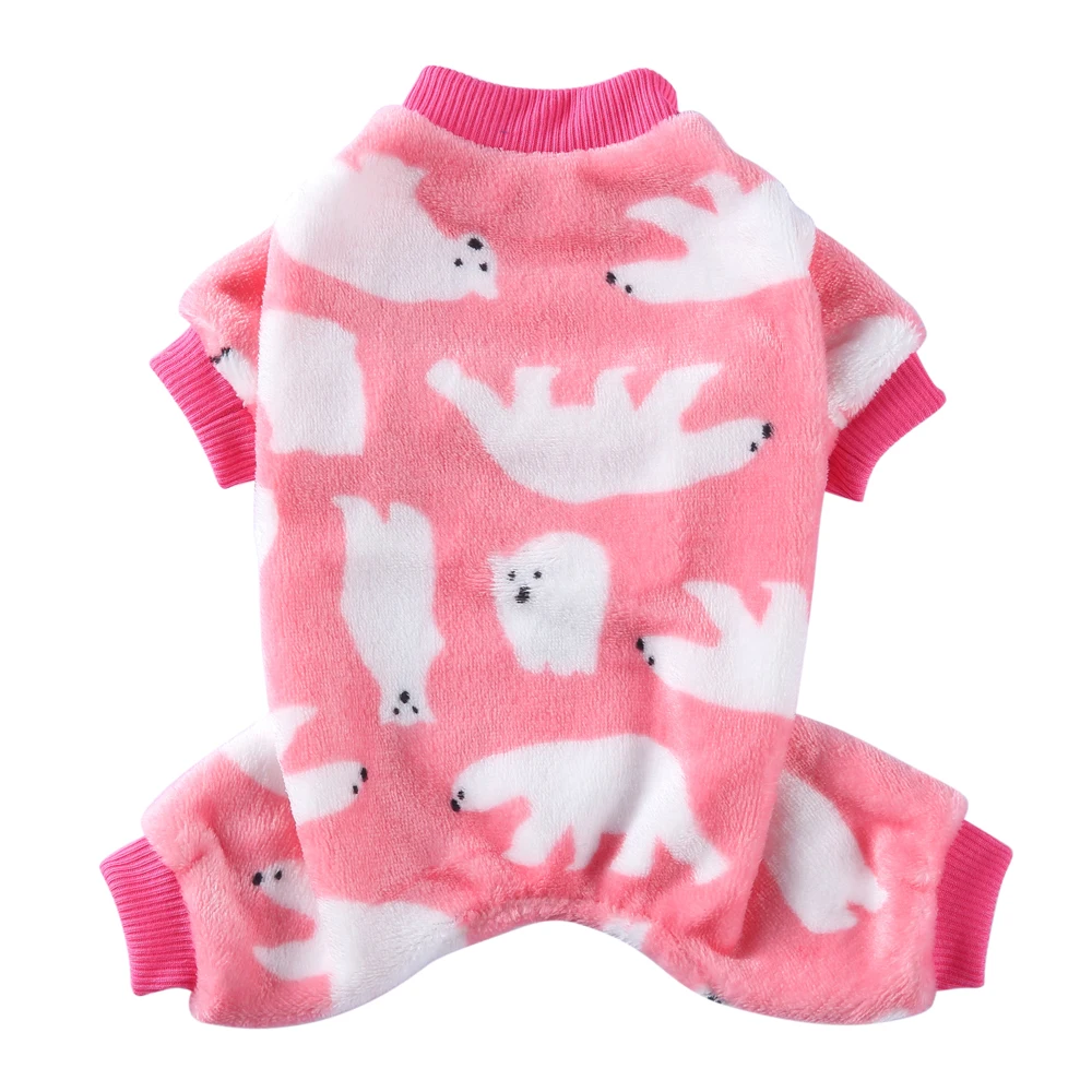 Dog Winter Pajamas Pomeranian Overalls Pajamas Halloween Print Warm Jumpsuits for Small Puppy Clothes for Dogs Chihuahua