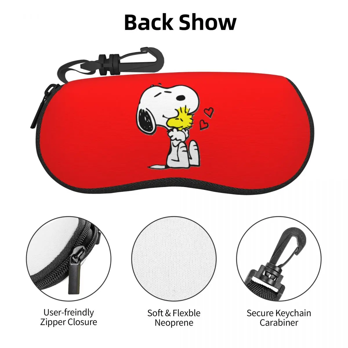 Glasses Case Cute Cartoon Glasses Case Snoopy Peanuts Comics Accessories Storage Box