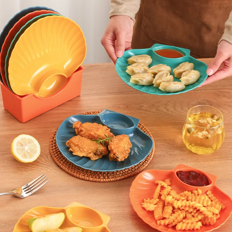 Kitchen Breakfast Snack Dip Tray Dried Fruit Sauce Plate for Household Snacks