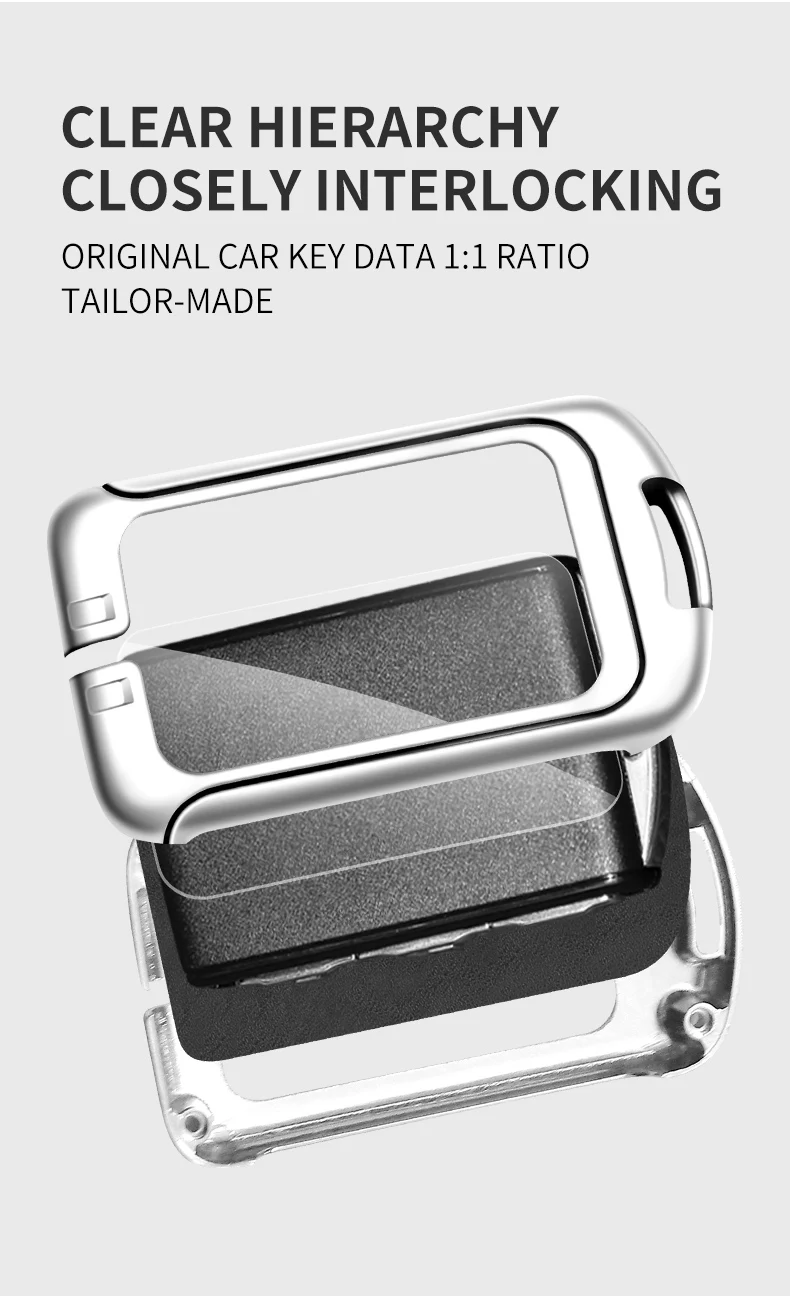 Custodia per chiave intelligente per auto in pelle metallica per Volvo XC40 XC60 XC90 S60 S90 V90 T5 T6 T8 custodia protettiva accessori per borsa Fob - S861fadbd24b64c6d941487dbeb31cb157