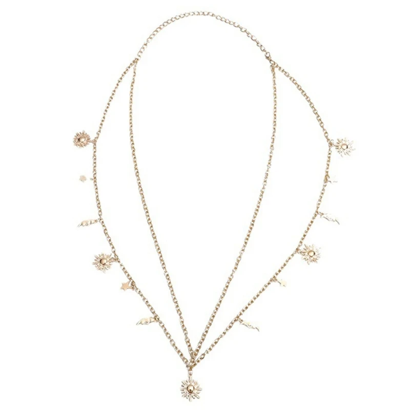 

Waist Chain Hot Pants Breast Chain Elegant Moon Star Chain for Party/Club