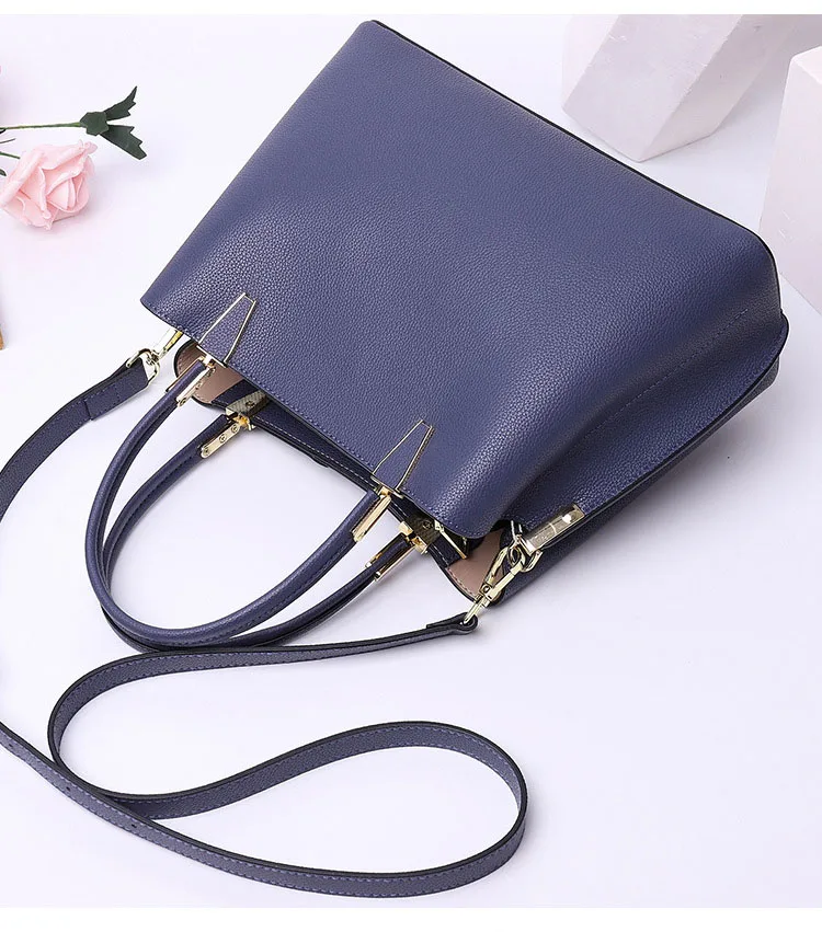 Ladies Tote Purses and Handbags Women's Bag Made of Genuine Leather Hand Bags for Women 2022 Shoulder Crossbody Bag Black Wine