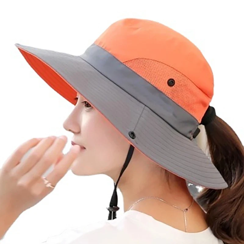 New Women's Summer Breathable Outdoor Travel High Appearance Level Sun Hat Full Sun Protection Uv Protection Hat Fisherman