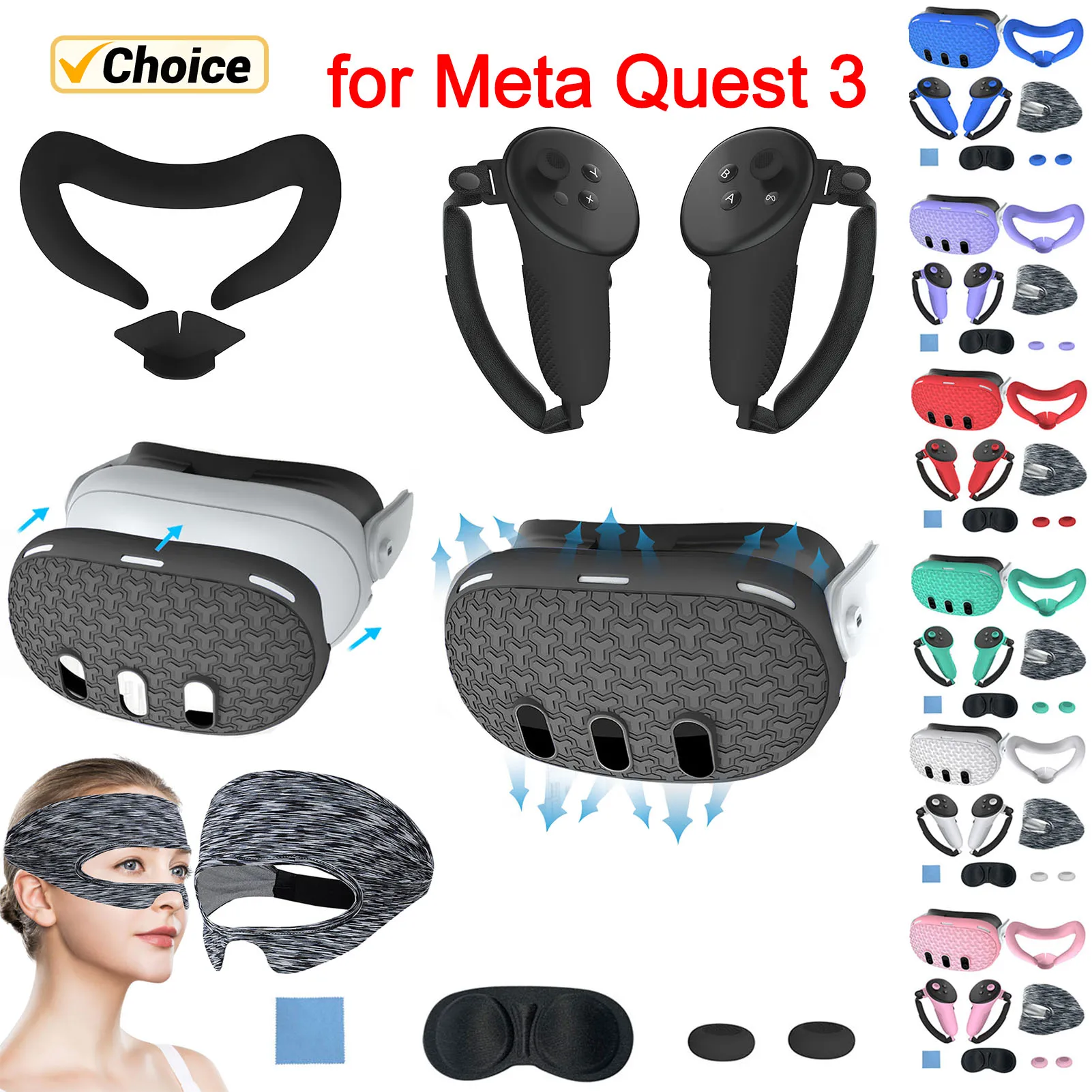 Cubierta Protectora Lente Silicona Wdftyju Para Meta Quest 3S VR
