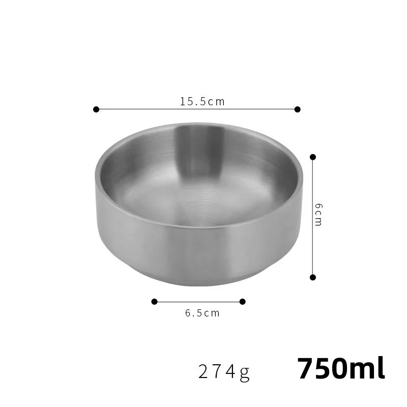 الكورية الفولاذ المقاوم للصدأ رامين وعاء الذهب طبق...