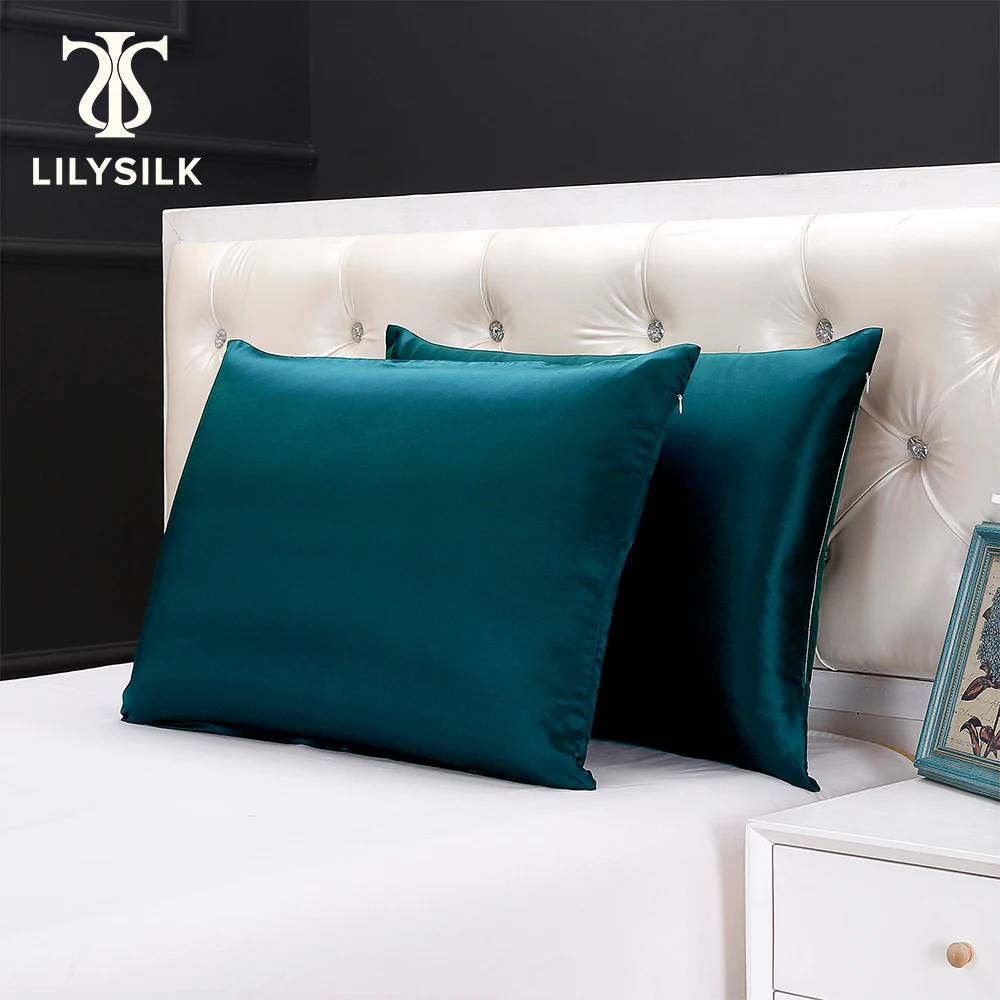 LILYSILK 100% Silk Pillowcase With Hidden Zipper Care for Hair 19