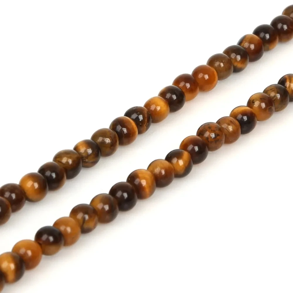 Naturstein 4 6 8 10 mm rund Tigerauge Amethyst Achat Jade Stein Spacer Perle für Schmuckherstellung Diy Armband Handarbeit – Detail 6
