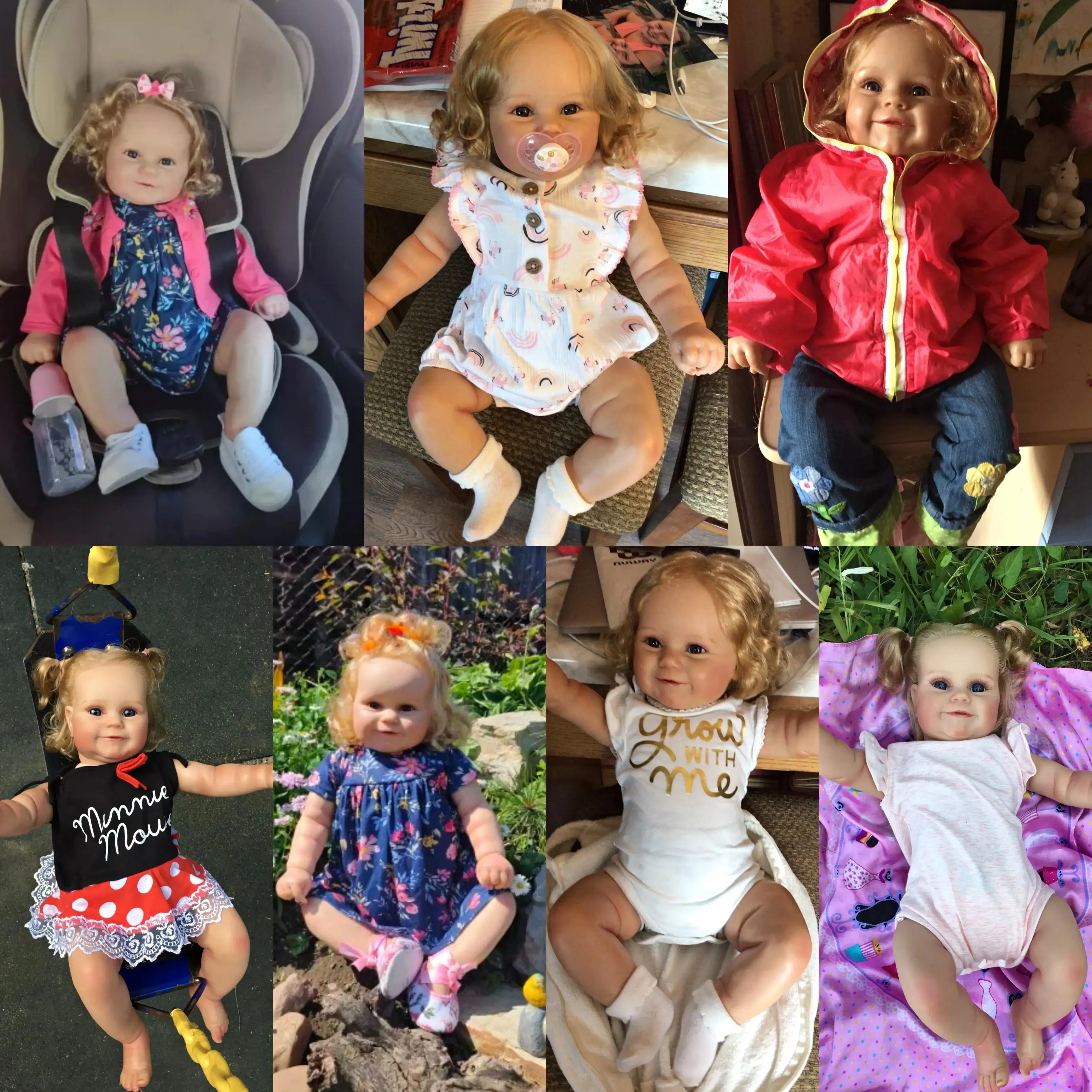 45CM/60CM Maddie Lifelike Soft Touch Popular Cute Reborn Doll with Rooted Blonde hair High Quality Handmade Collectible Doll