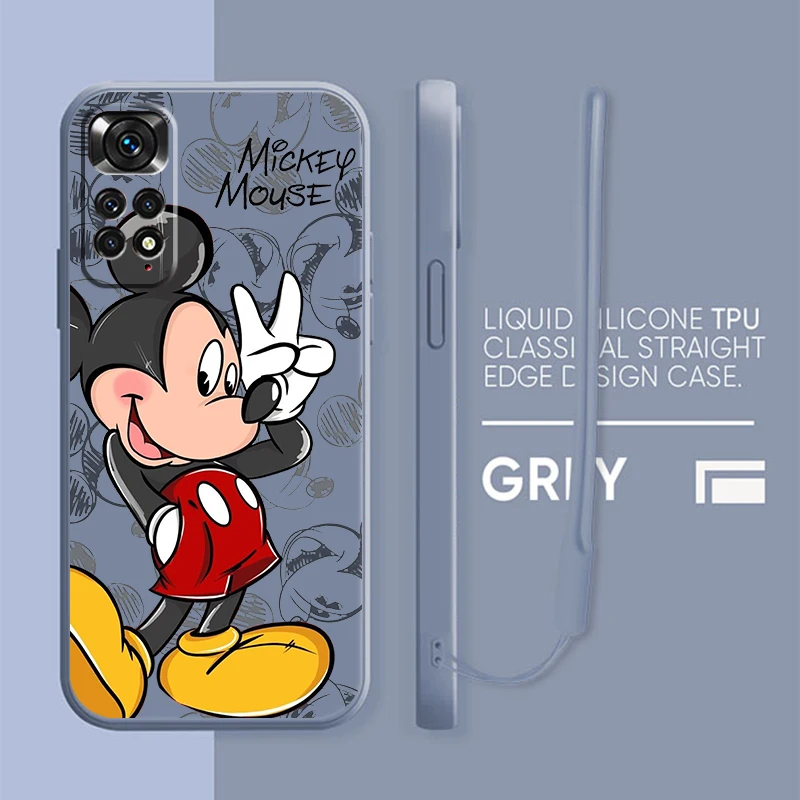 

Pink Minnie Mickey Love Phone Case For Xiaomi Redmi Note 12 11 11T 10 10S 9 9S 9T 8 7 5 Pro Plus Liquid Rope Candy Cover Fundas