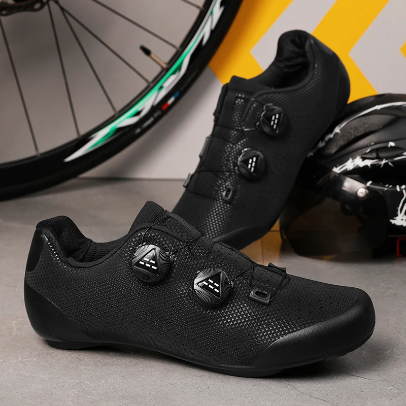 Black Road Cycling Shoes Mtb Cleat Mountain Bike Flat Pedal Man Breathable Light Racing Speed Bicycle Footwear women