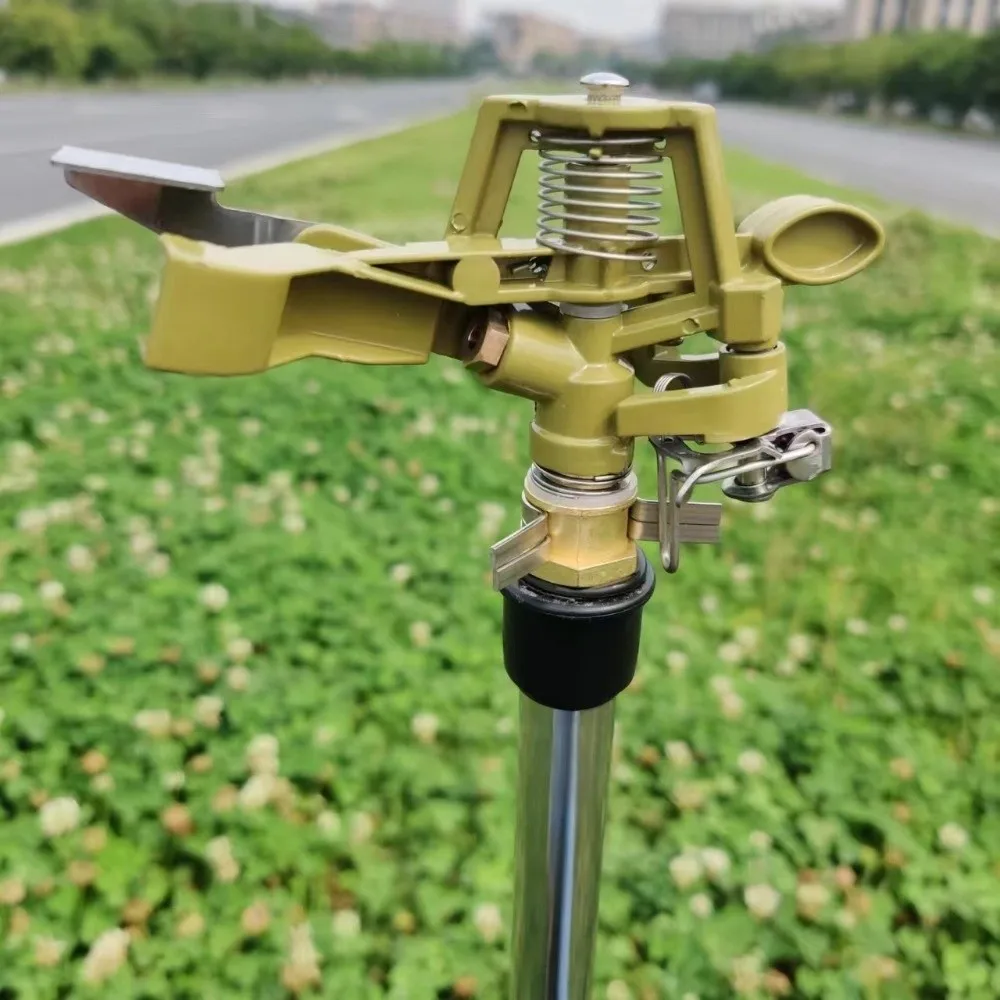360 °   회전식 임팩트 스프링클러 헤드 아연 합금 고유량 회전 스프링클러 넓은 면적 커버리지 헤비 듀티