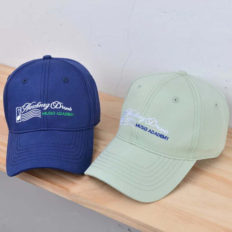 

Kpop Musical Note Letter Baseball Caps Embroidered Sun Hats for Women Men Adjustable Hip Hop Snapback Cap Breathable Tennis Hat