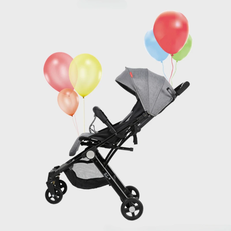 Lightweight Travel Pram four-wheel stroller Portable newborn baby foldable shock-absorbing umbrella stroller Baby Carriage images - 6