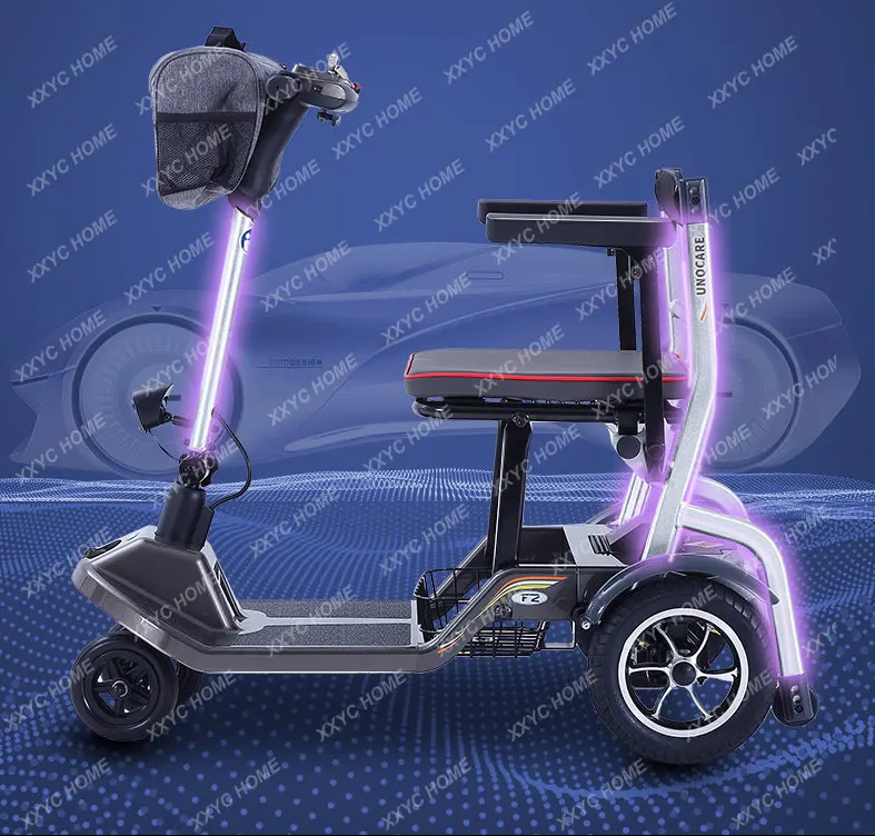 

High-End Elderly Scooter Power Car Portable Folding Elderly Four-Wheel Electric Vehicle