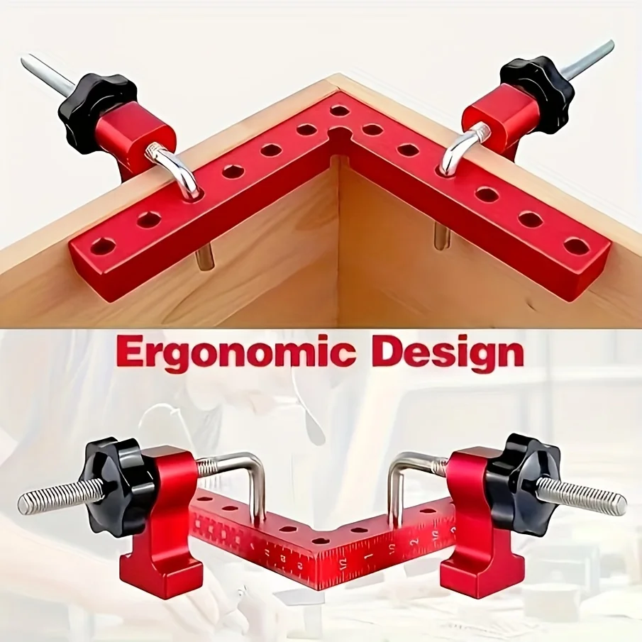 Aluminum Angle Clamps Set, 90 Degree Precision Positioning Corner Clamp Tools