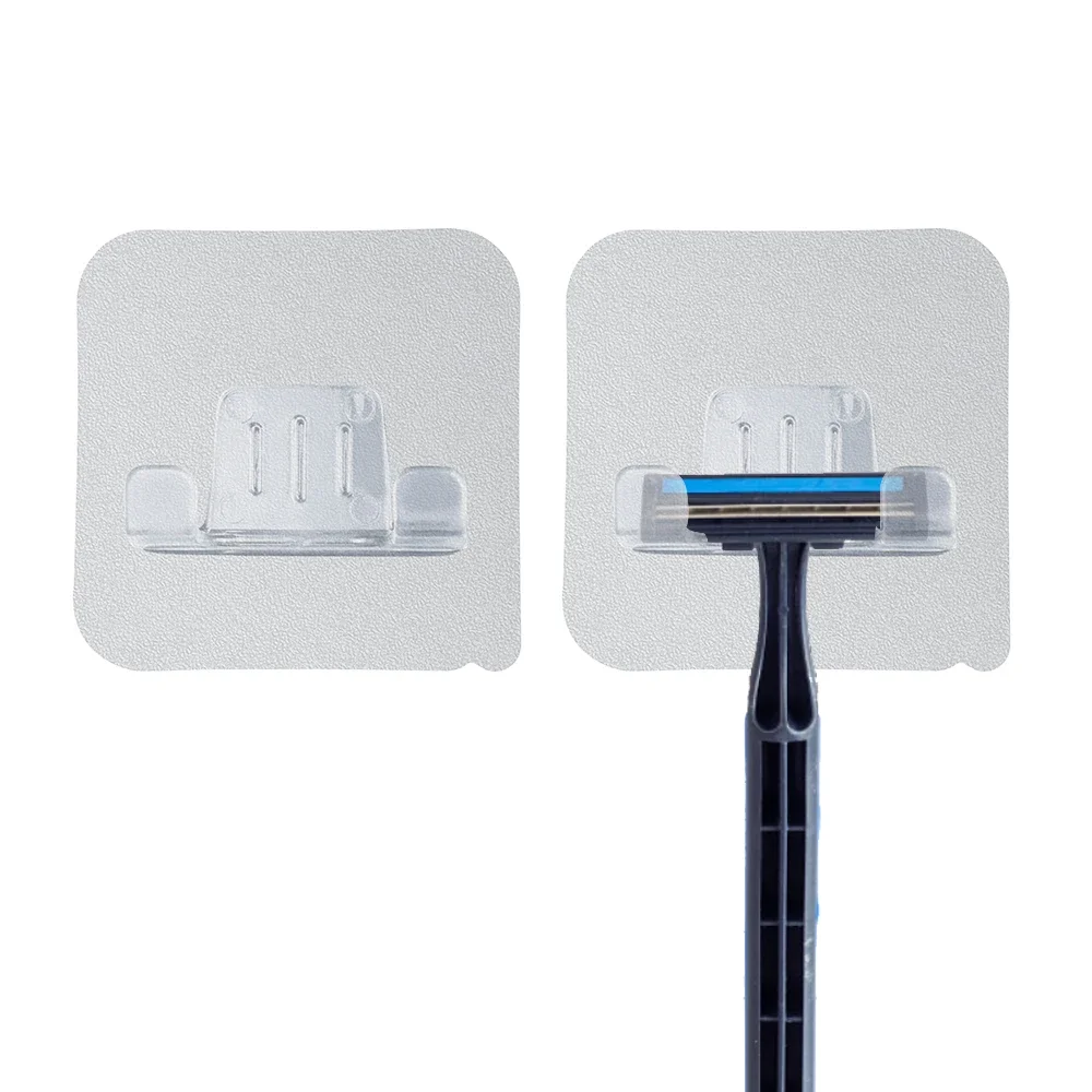 Razor Holder 1/2PCS Punch Free Shaving Razor Storage Bracket Wall Hook Bathroom Shelf Organizer