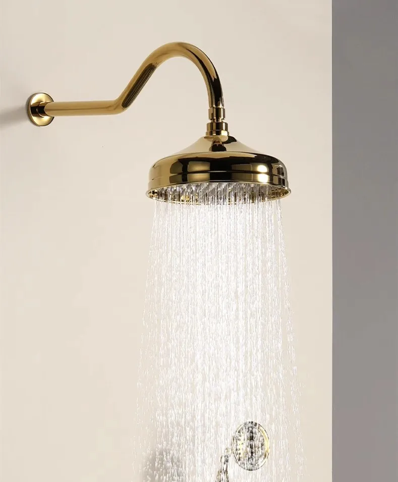 Description Picture 6 of itemBathroom Shower Faucet Set Wall Mounted Classical Brass Shower Faucet Set Gold /Chrome Finished Classical Style