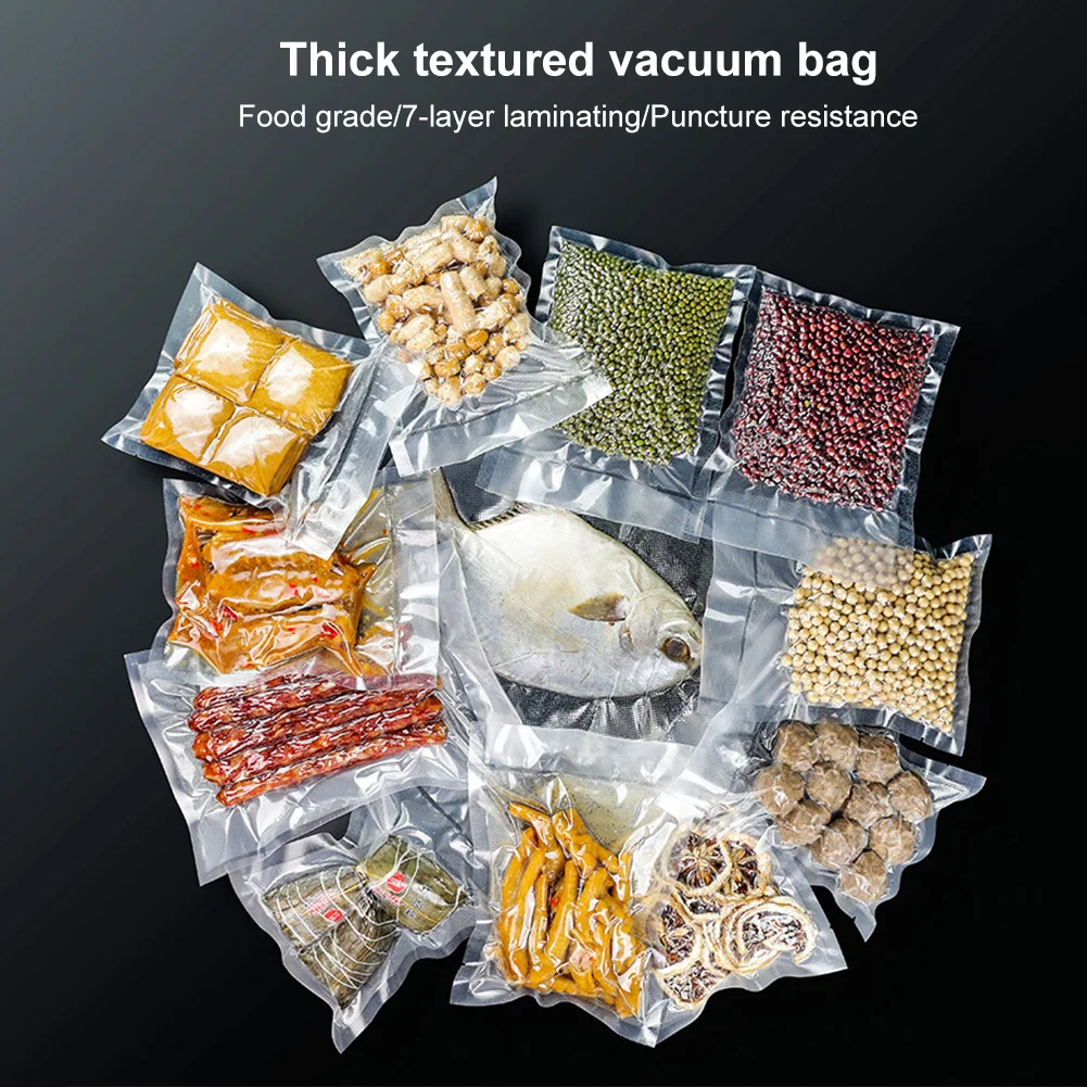 100Pcs Vacuum Sealer Bag Food Grade Precut Vacuum Bags for Food 7.48mil  Vacuum Packaging Sealing