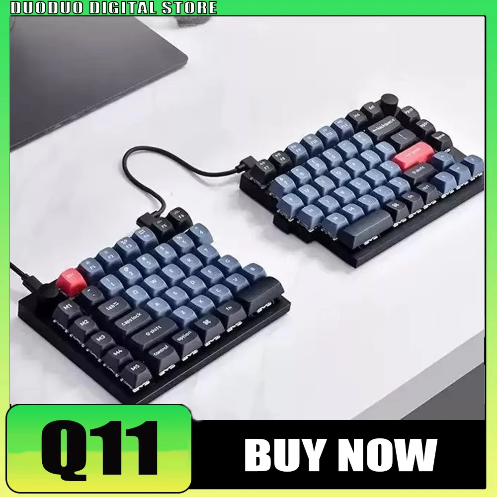 Keychron Q11 Split Wired Gaming Mechanical Keyboard QMK/VIA RGB