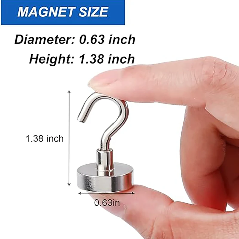 Magnetic Hook Strong Iron Absorption Color Electroplating Strong Magnetic Hook Household Metal-plated Magnet For Bathroom
