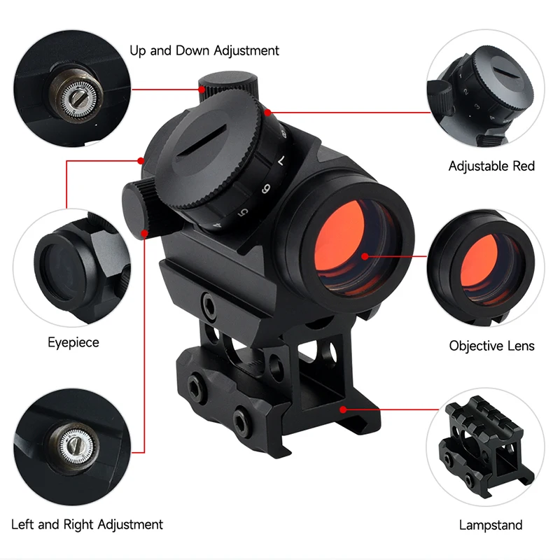 Red Dot Optics Sight For 20mm Rail Hunting Riflescope