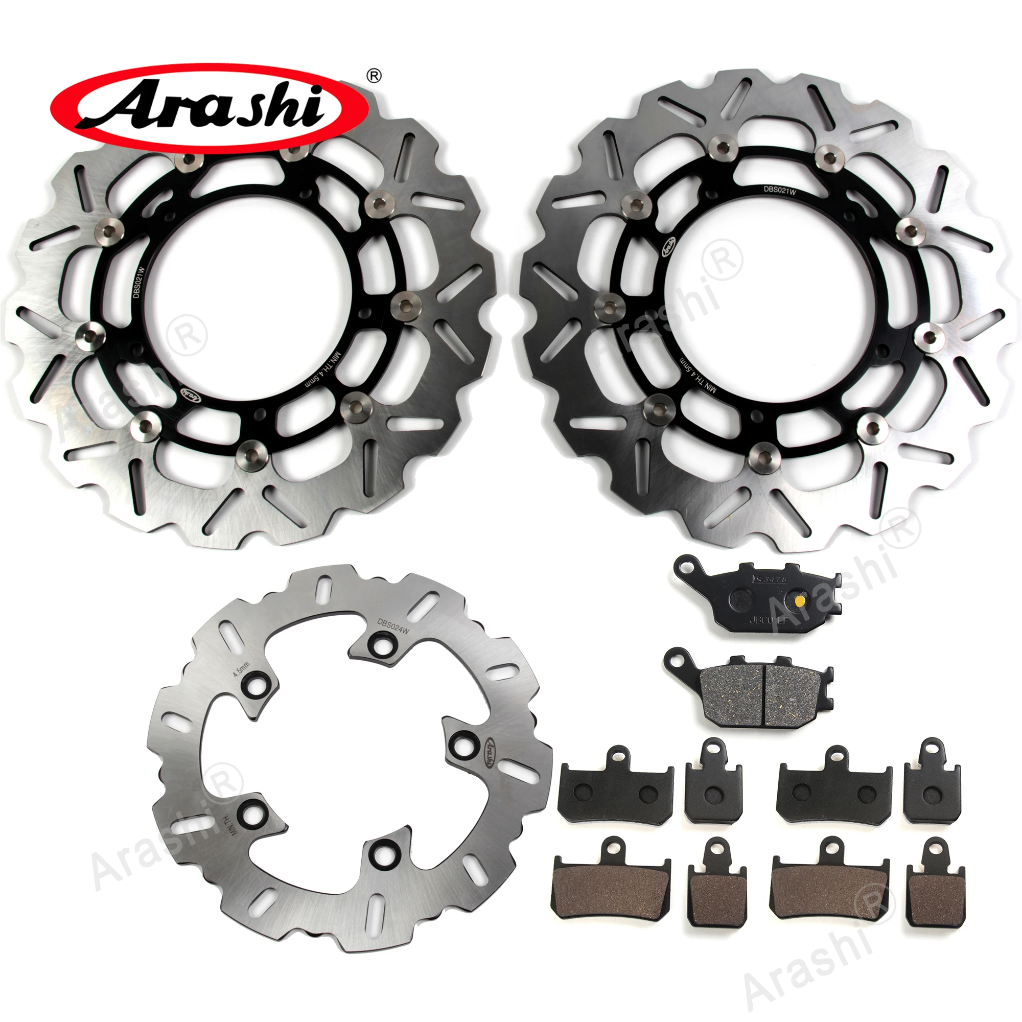 

Arashi 1 Set CNC Front Rear Brake Disc Rotor Brake Pads For YAMAHA YZF R1 / YZF-R1 2007 2008 2009 2010 2011 2012 2013 2014