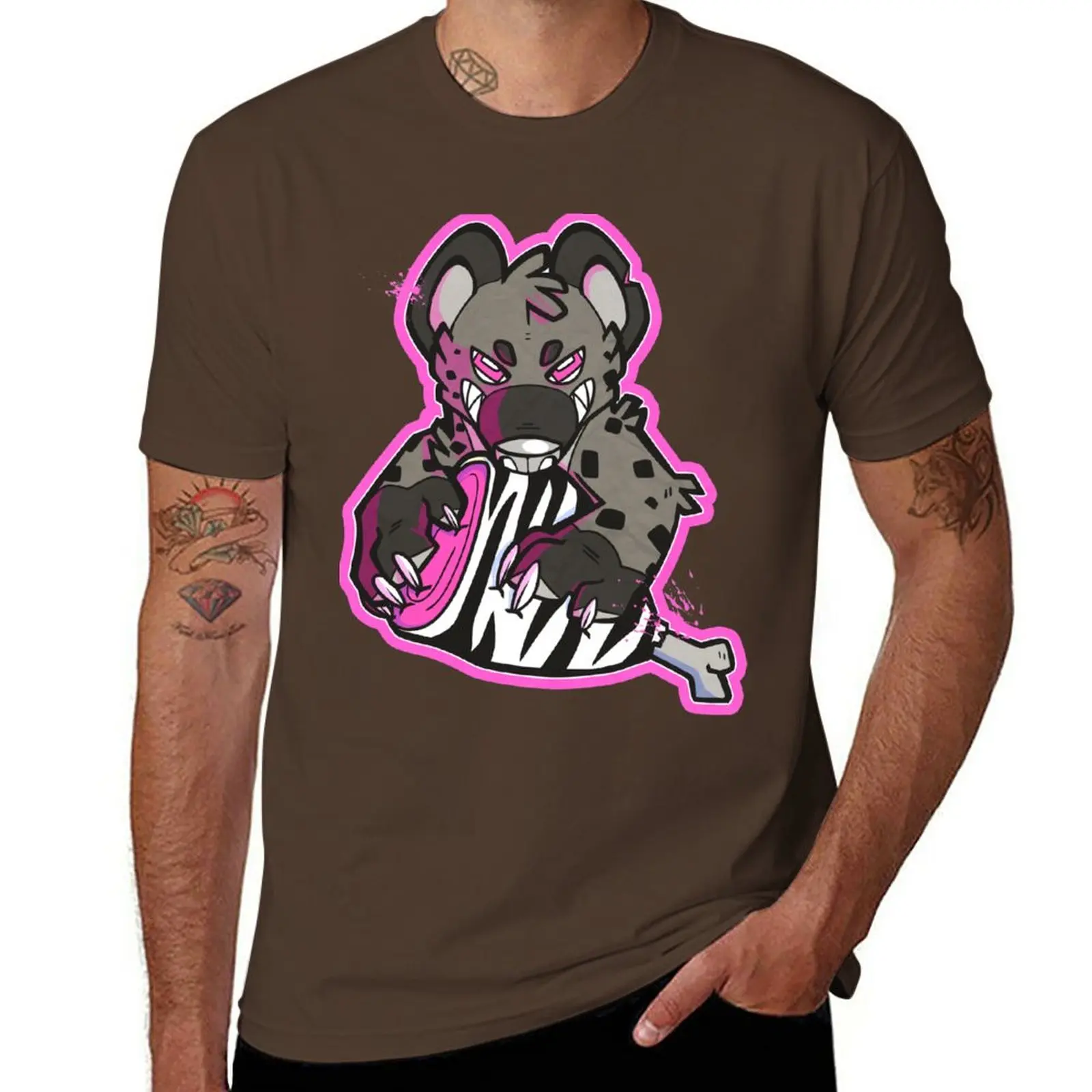 

New Hyena's meat - pink edition T-Shirt sweat shirt Aesthetic clothing hippie clothes slim fit t shirts for men
