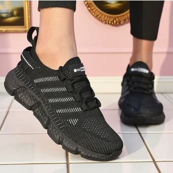 أحذية رياضية نسائية ناعمة قابلة للتنفس وغير قابلة للانزلاق أحذية مريحة للمشي لمسافات طويلة خفيفة الوزن وجافة للغاية أحذية الجري النسائية اتجاه البيع الساخن 4