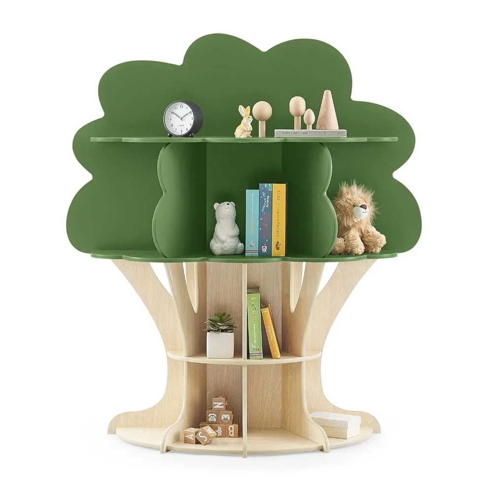 Delta Children Tree Bookcase-Greenguard Gold Certified, Fern Green/Crafted Natural