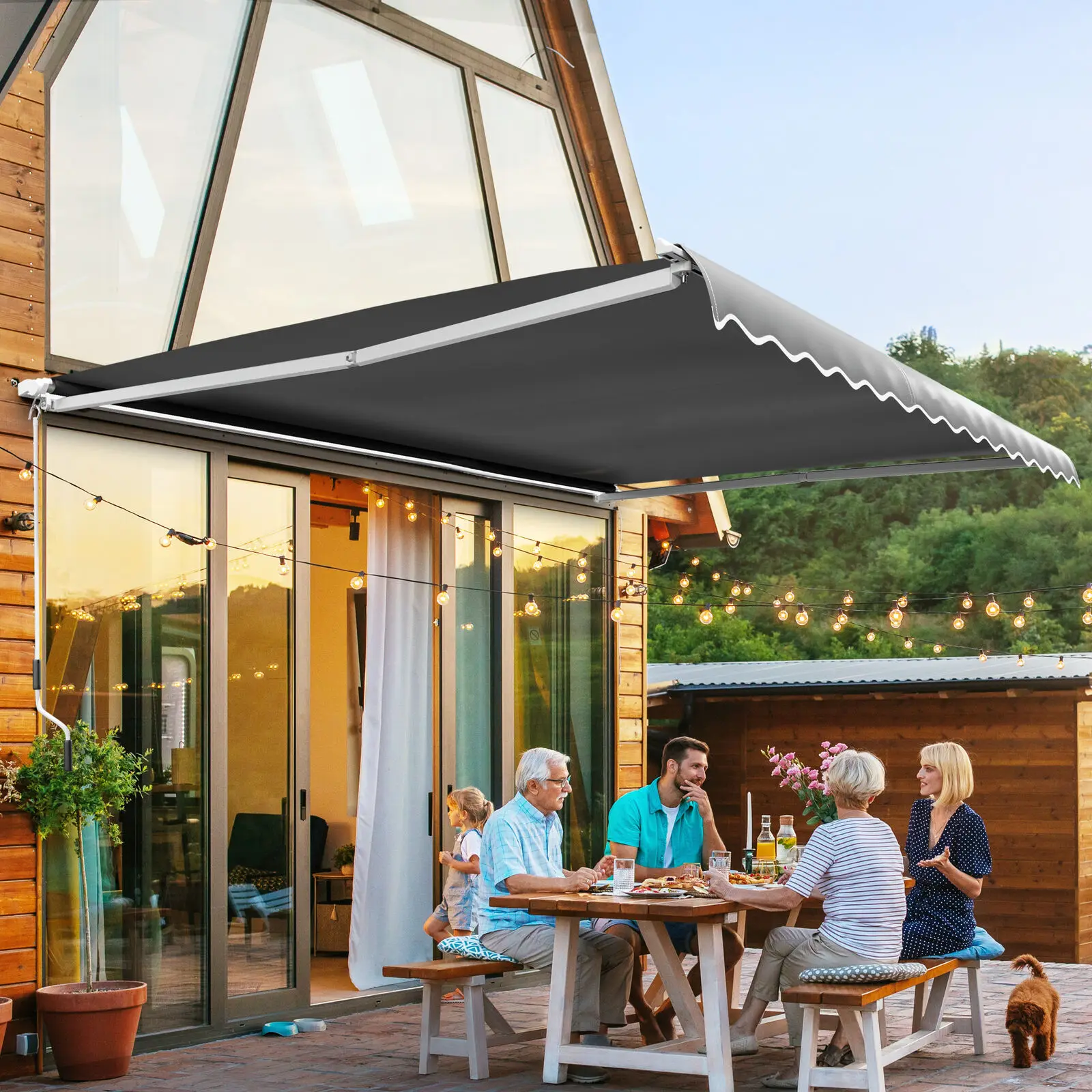 

13'x8' /10'x8' / 12'x10' Retractable Sunshade Shelter Patio / Window Outdoor Awning