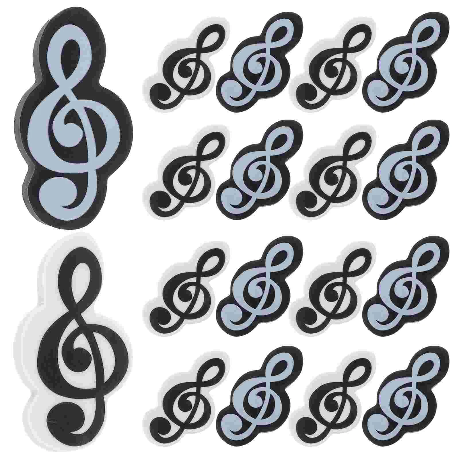 20 Pcs Cute Small Erasers Music Note Pencils for Kids Mini Bulk Students Classroom Symbol 5