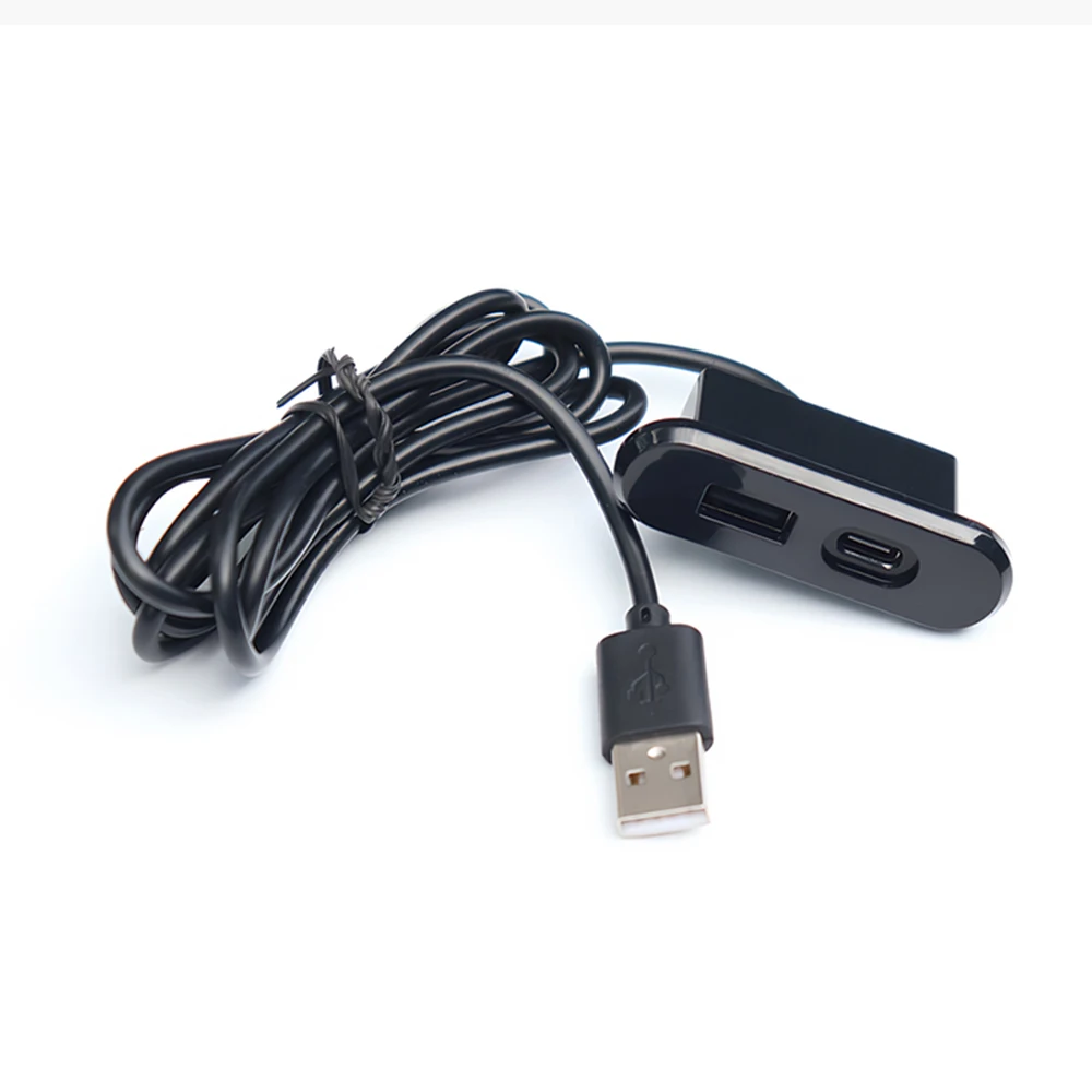 Desktop Embedded USB Socket Furniture Desk Portable Dual USB Charging Plug Computer Desk Office Furniture Accessories