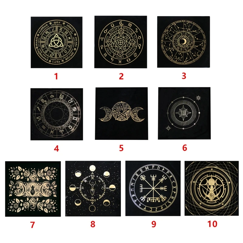 19x19In Tarot Tablecloth Guidance Board Game Divination Tarot Table Cloth Drop Shipping everyday witch tarot cards mystical guidance divination entertainment partys board game supports wholesale 78 sheets box
