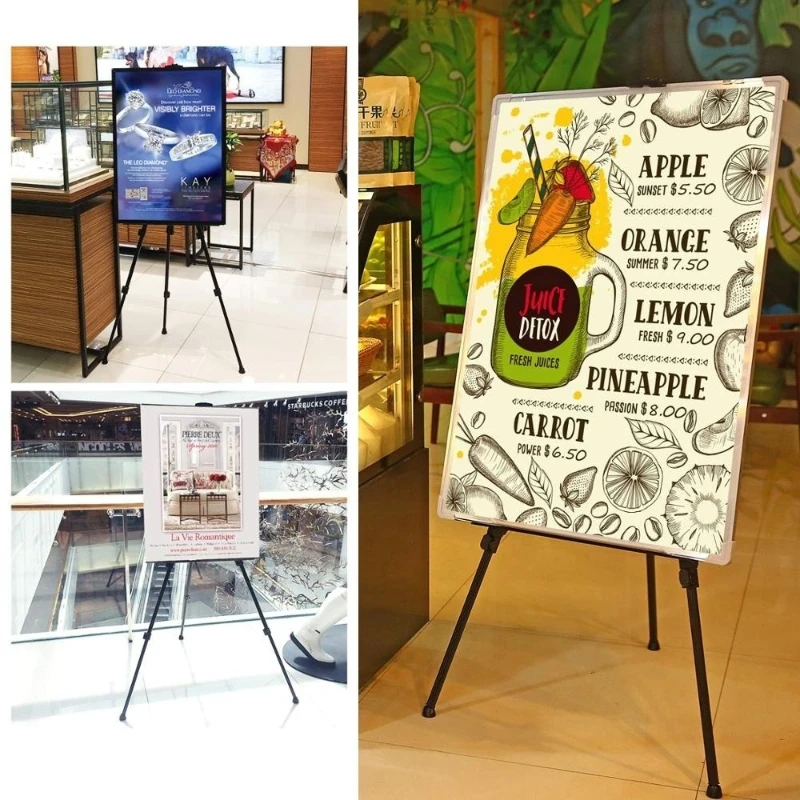 1Pc Foldable Adjustable Metal Sketch Easel Stand Portable Aluminum Alloy Travel Easel For Artist Art Supplies Drawing - 4