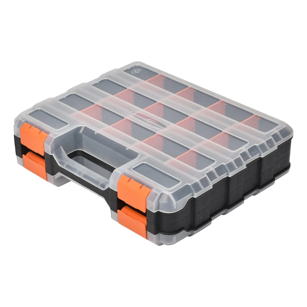 Double Side Tools Box Organizer Plastic Small Parts Storage Case Portable Tool Box Toolbox Container for Screws Nuts Nails Bolts tool storage box parts storage box plastic tool box storage organizer box parts organizer
