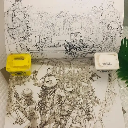 Korean Artist Kim Jung-gi Selected Sketches Human Figure Perspective Line Drawing Anime Illustration Book Art Book Collection - Image 4