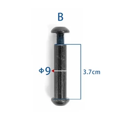 Folding Lock Screws for Electric Scooter Fold Base - Black Bolt Set (B)