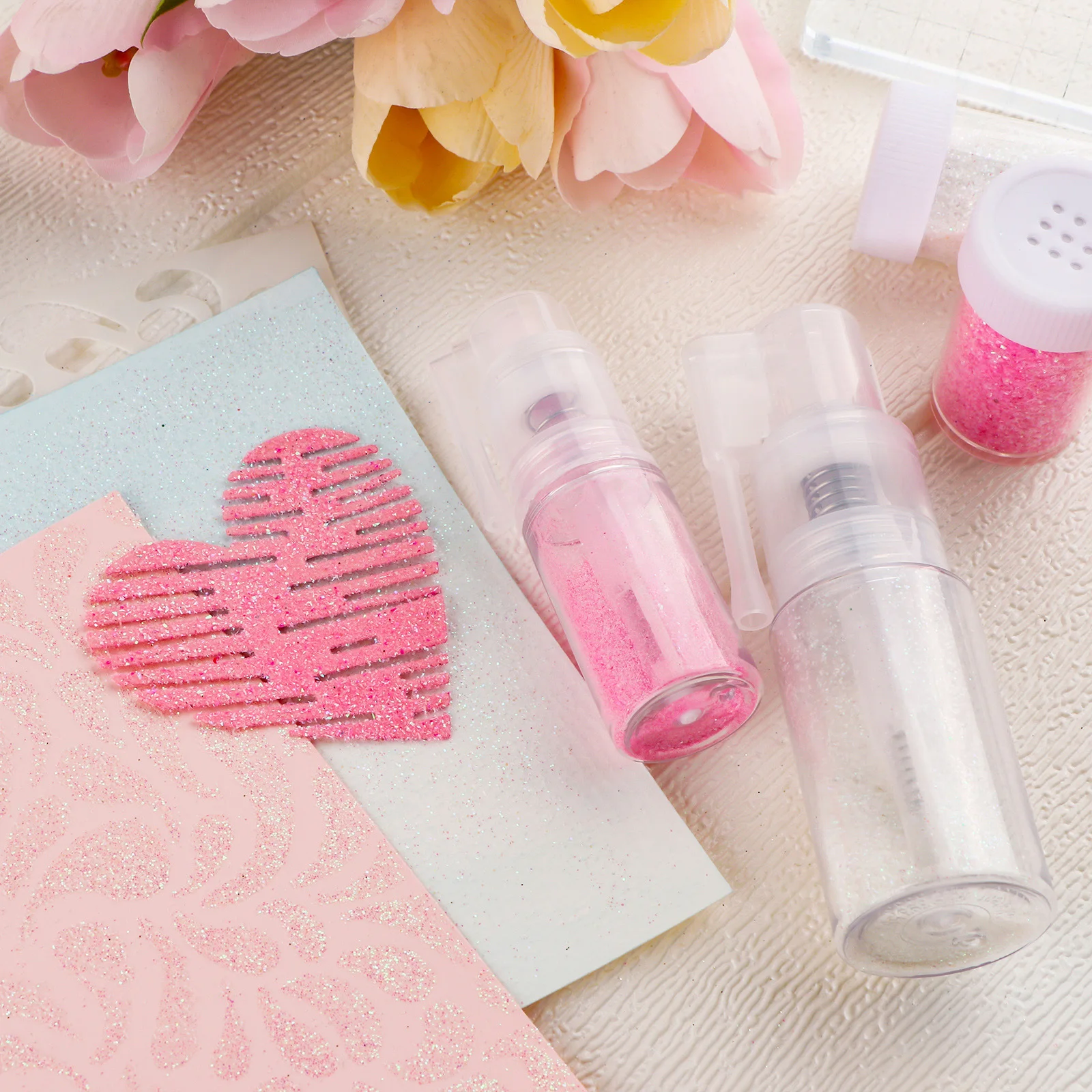 14/35 Ml Portatile Glitter Duster Spray Bottle Dry Powder Pump Dispenser Per Fai Da Te Color Scrapbooking Album Cards Crafting 2023