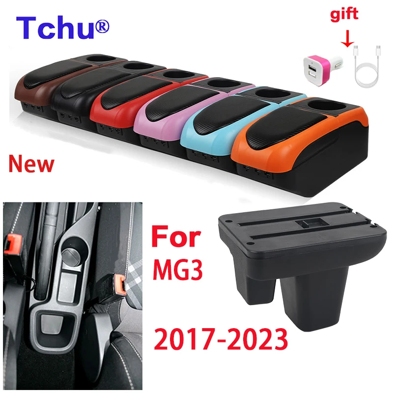 

Подлокотник для MG3 2017 2018 2019 2020 2021 2022 2023 для левостороннего подлокотника с пепельницей и usb-портом, автомобильные аксессуары